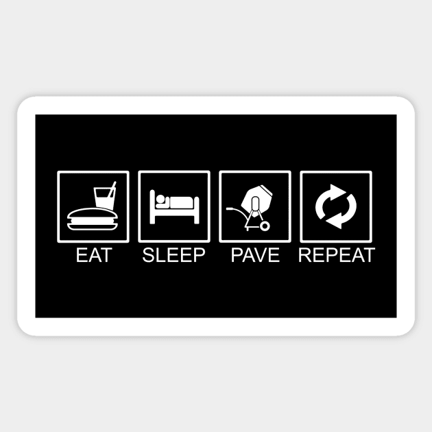 EAT SLEEP PAVE REPEAT Sticker by LordNeckbeard